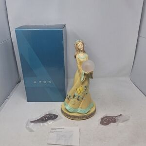 Avon Gracious Garden Lighted Angel Metal Wings Solar Figurine Religious Decor